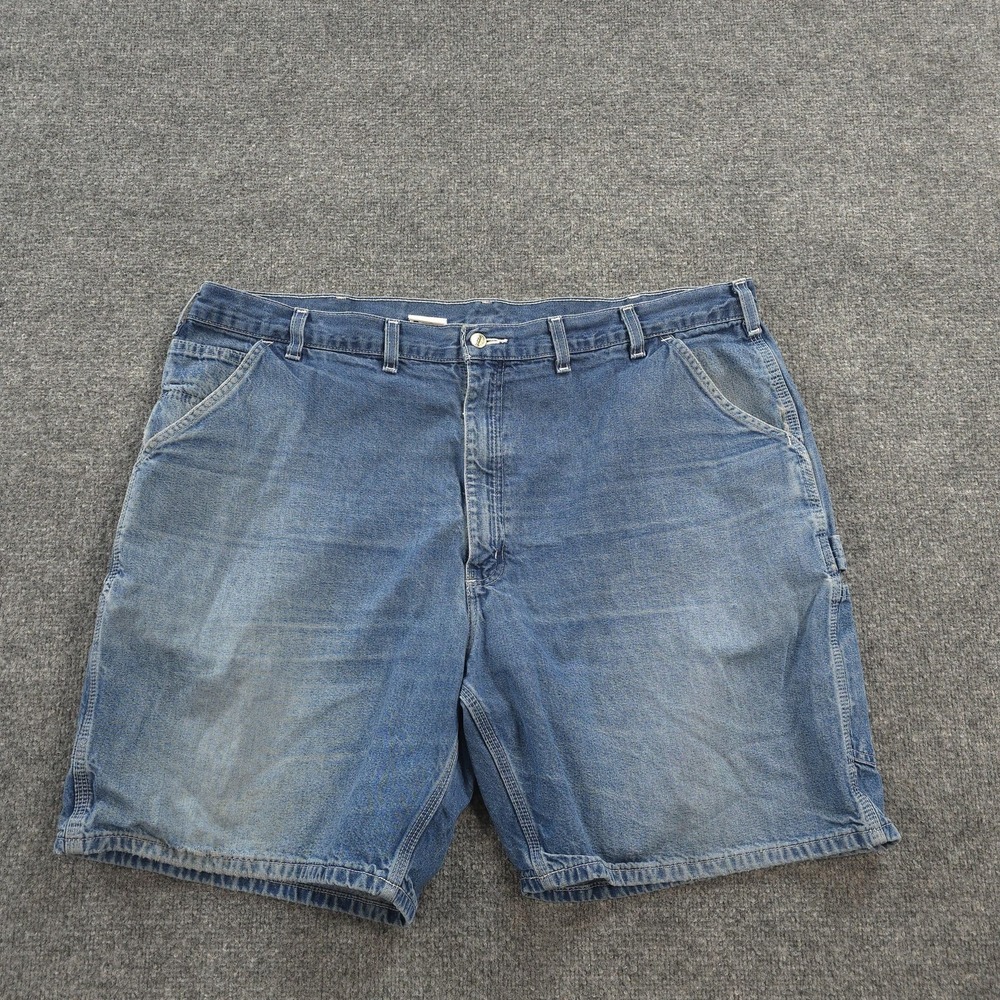 Vintage Carhartt Shorts Mens 44 Blue Denim Carpenter Workwear Utility B28DST Y2K